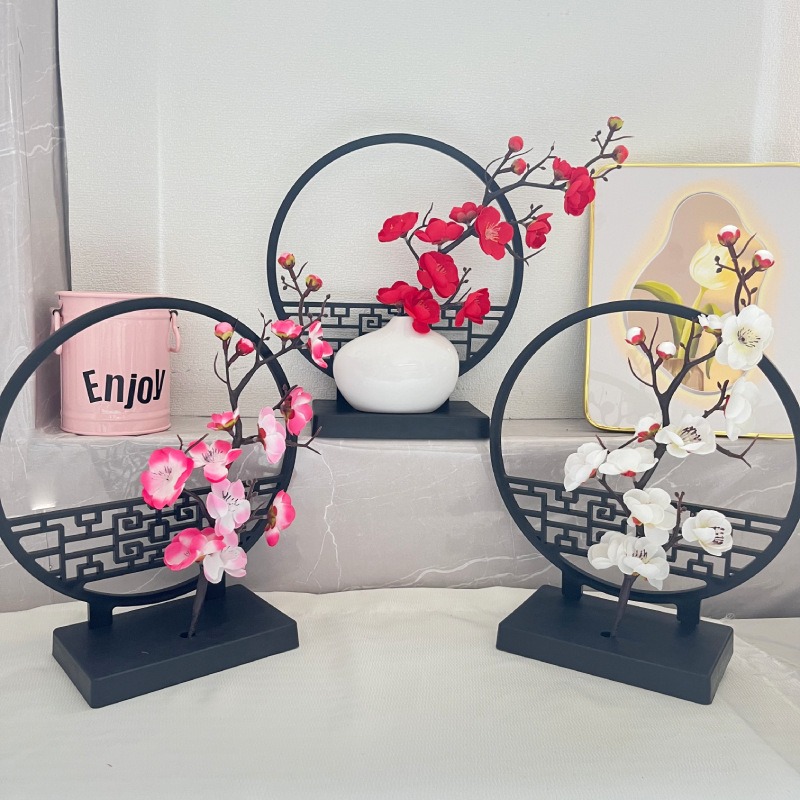 Bonsai Garden Entrance - Novo estilo chinês tela preta feng