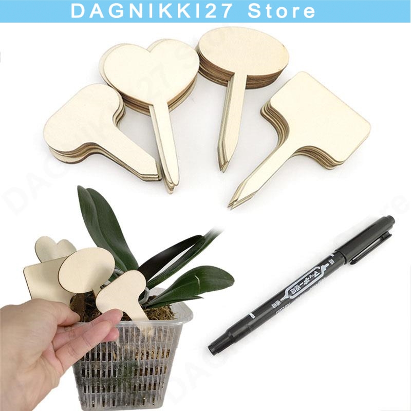Bonsai Garden Tools - 10x etiquetas de plantas de madeira